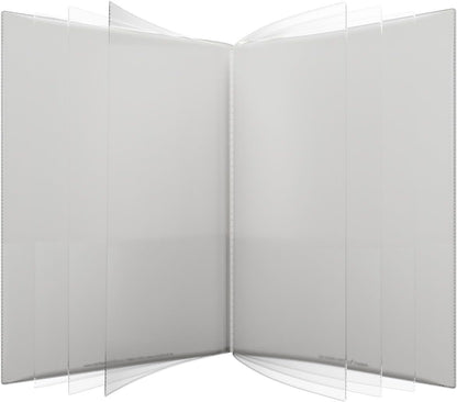 Nicky's® Multi Pocket Organizer, 10 or 14 Page Folder, Water Proof, Patented Tear-Resistant, Flexible Plastic, Proudly Made in USA, Binder Substitute. (10-in-1 Red)