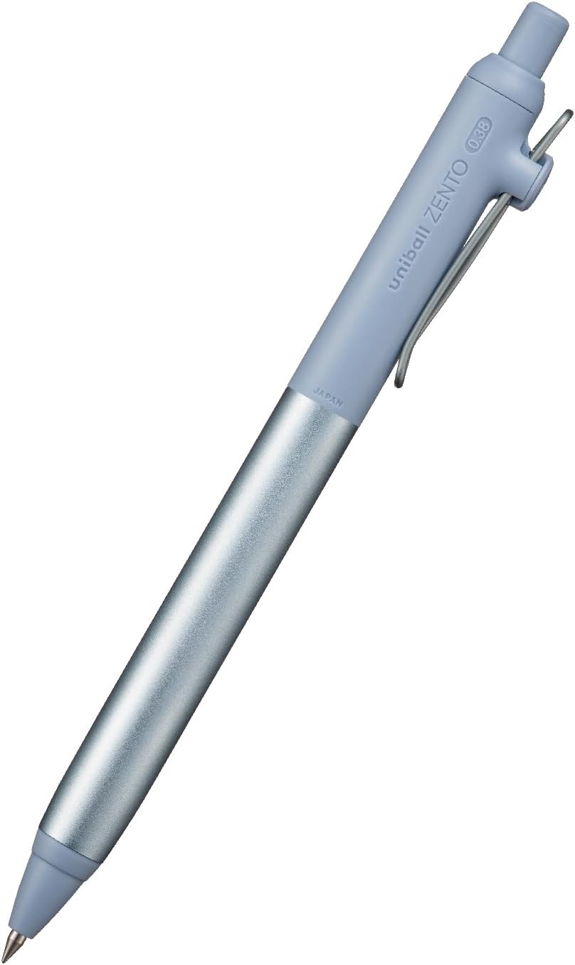 三菱鉛筆 uniball ZENTO Flow Model Rollerball Pen, Anodized Aluminum Grip, Fine 0.5mm, Water-Based Black Ink, Ultra-Smooth with Reduced Friction, Jade, UBNZF05.7