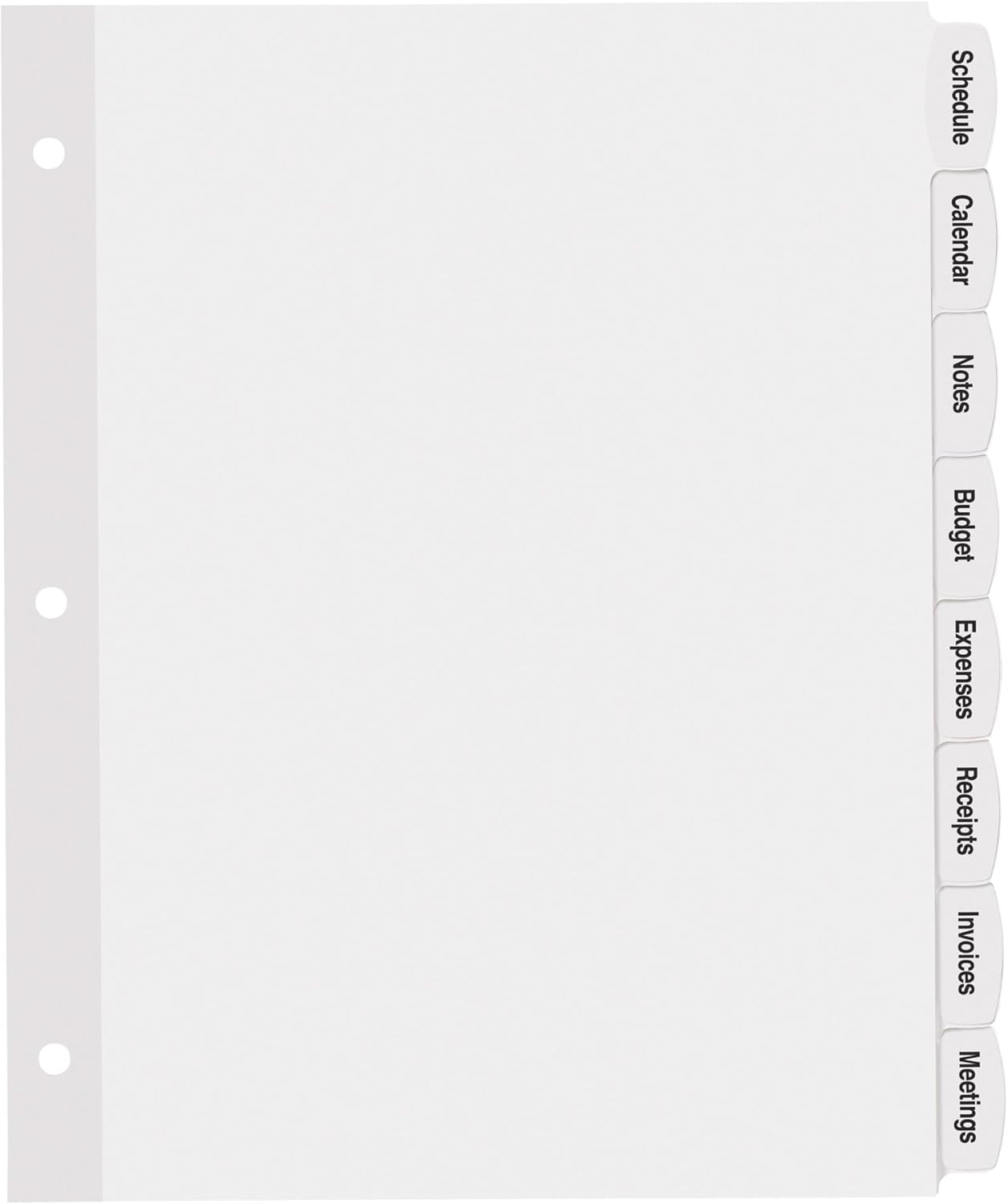 Avery Big Tab Printable White Label Dividers for 3 Ring Binders, 8 Tabs per Set, White, 120 Sets Total, Great for Office Supplies, School Supplies, Organizing, and More (6 Packs of 14435)