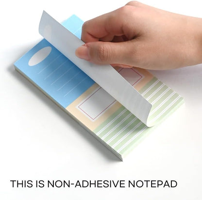 Monolike Memopad Memories design B SET - 4 Packs, 4 Different Designs, 100 Sheets Per Pad, Total 400 Sheets, Note pads, Writing pads, 3.15 x 4.17 Inches