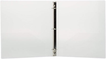 JAM PAPER Plastic 0.75 inch Binder - Clear 3 Ring Binder - Sold Individually