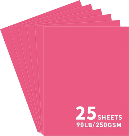 25Sheets Black Cardstock Paper, 8.5 x 11 Card stock for Cricut…