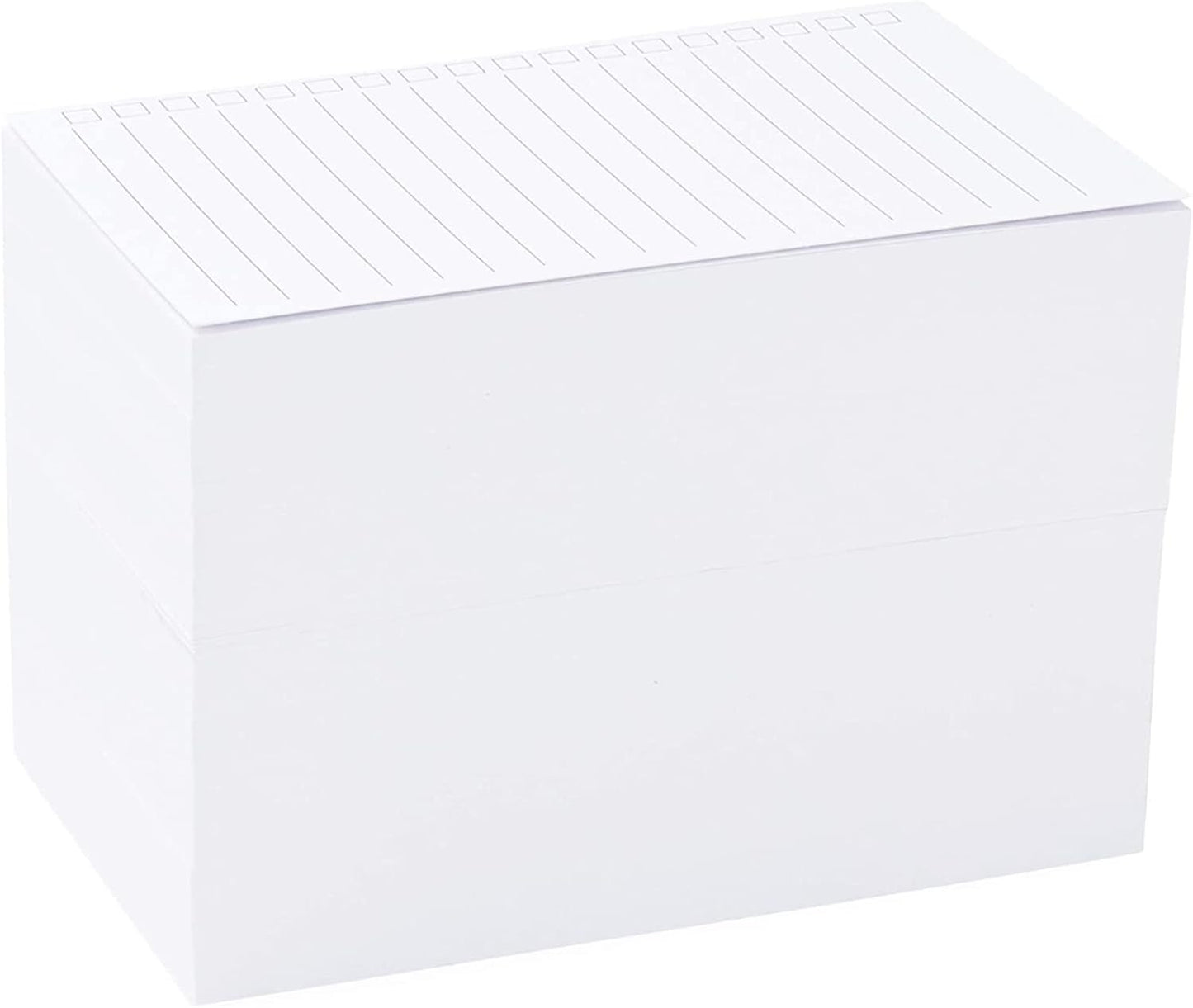 Okuna Outpost Note Cards - Vertical Index Card Layout for Task Management - Check Box To-Do Slip for Task Tracking - Durable Paper Stock To do Pad for Versatile Notes - Bulk, 3 x 5 In, White