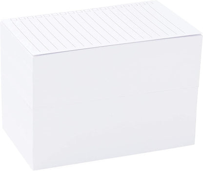 Okuna Outpost Note Cards - Vertical Index Card Layout for Task Management - Check Box To-Do Slip for Task Tracking - Durable Paper Stock To do Pad for Versatile Notes - Bulk, 3 x 5 In, White