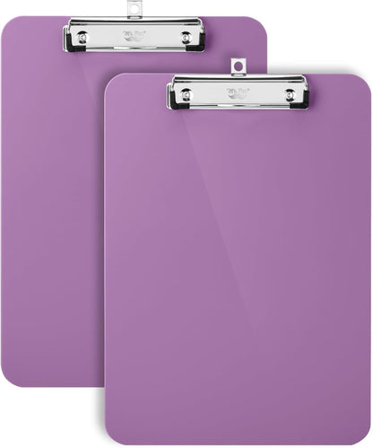 Mr. Pen- Plastic Clipboard, 12.5" x 9", 2 Pack, Clipboard Plastic, Low-Profile Metal Clip with Retractable Hanging Hole