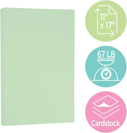 JAM PAPER Vellum Bristol 65lb Cardstock - 8.5 x 11 Coverstock - 147 gsm - Cream - 50 Sheets/Pack