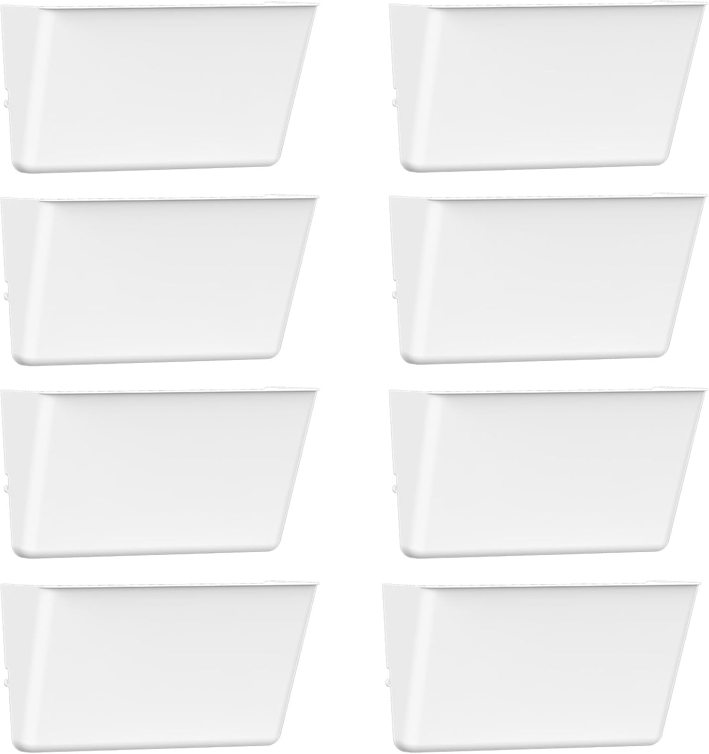 Gawerk Clear Acrylic Single Pocket, Plastic Hanging Wall Mount File Holder for Office Home (Clear, 3 Pack)
