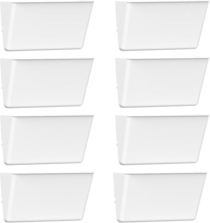 Gawerk Clear Acrylic Single Pocket, Plastic Hanging Wall Mount File Holder for Office Home (Clear, 3 Pack)