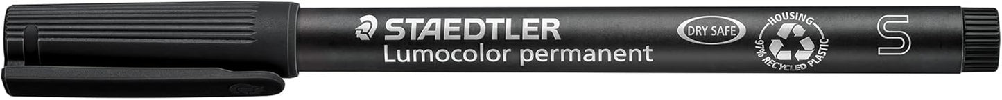 STAEDTLER Lumocolor Permanent Pen 317 Medium 1.0mm Line - Assorted Colours (Pack of 8) (317 WP8 ST), pack of 8