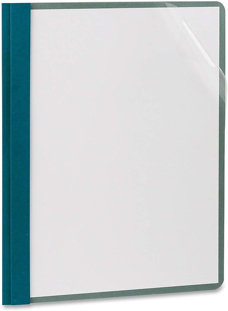 Earthwise(R) Clear-Front Report Covers, Dark Blue With Clear Front, Box Of 25