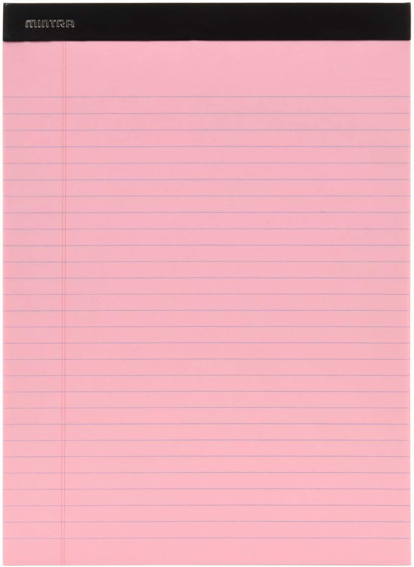 Mintra Office White Legal Pads – Ruled Notepads and Micro-Perforated Sheets, Ideal for Writing, Note-Taking & Creativity, Office, or Professional Use, Basic Pad 6 pack, 8.5"x11" (Narrow Ruled)