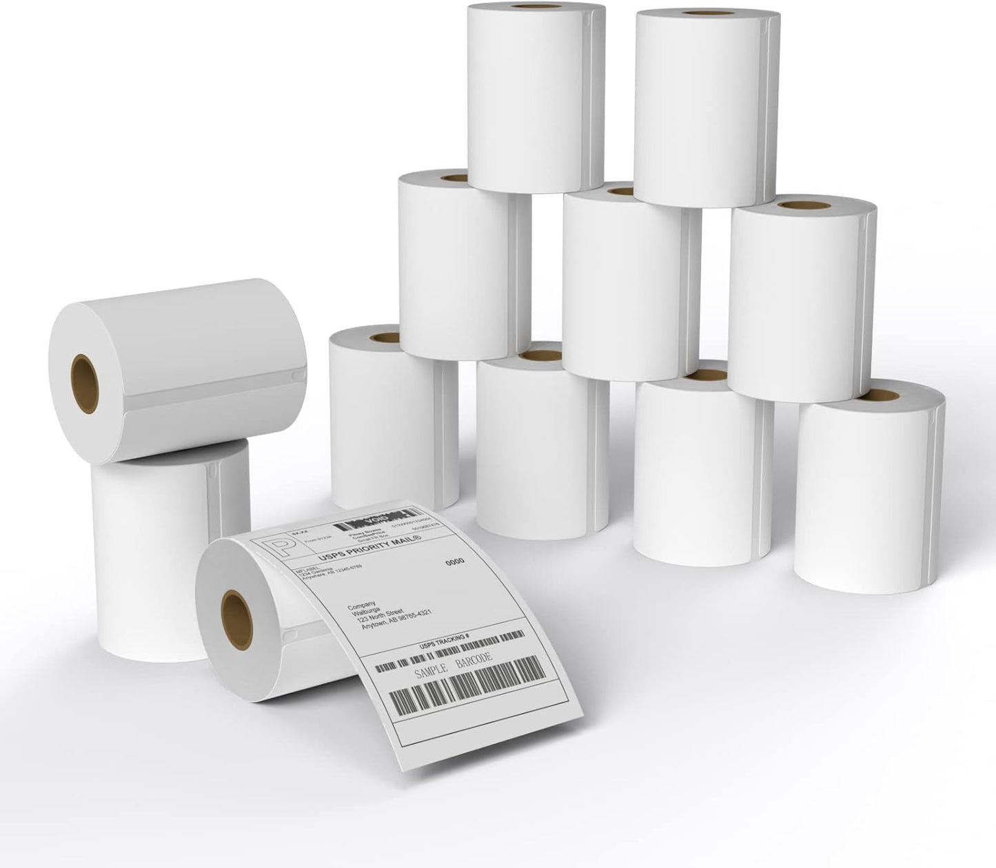 MFLABEL 4x6 Thermal Shipping Labels - 2 Rolls of 250, Perforated & Smudge-Proof Direct Thermal Labels Compatible with Rollo, Zebra, for Amazon UPS FedEx Shopify