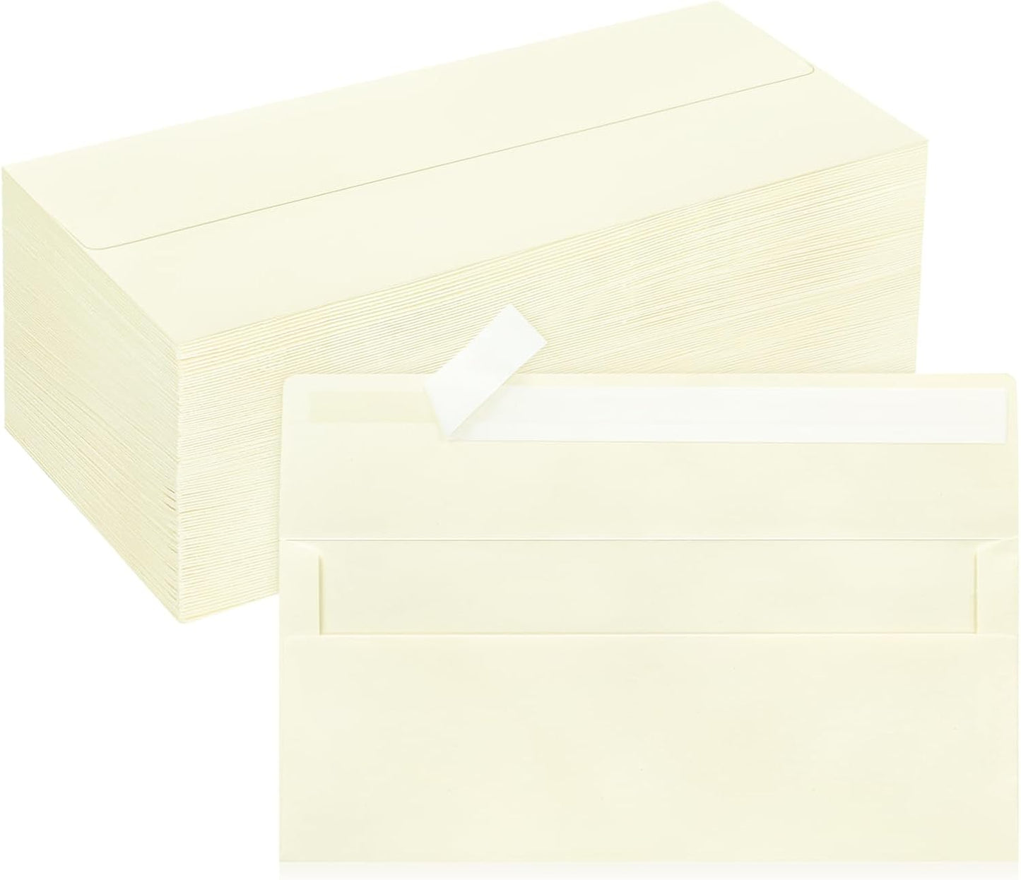50 Pack #10 Business Envelopes, Sage Green Standard Envelopes Self Seal, Letter Size Mailing Envelopes for Checks Letters Invoices Statements Birthday Graduation Wedding, 4 1/8 x 9 1/2 Inch
