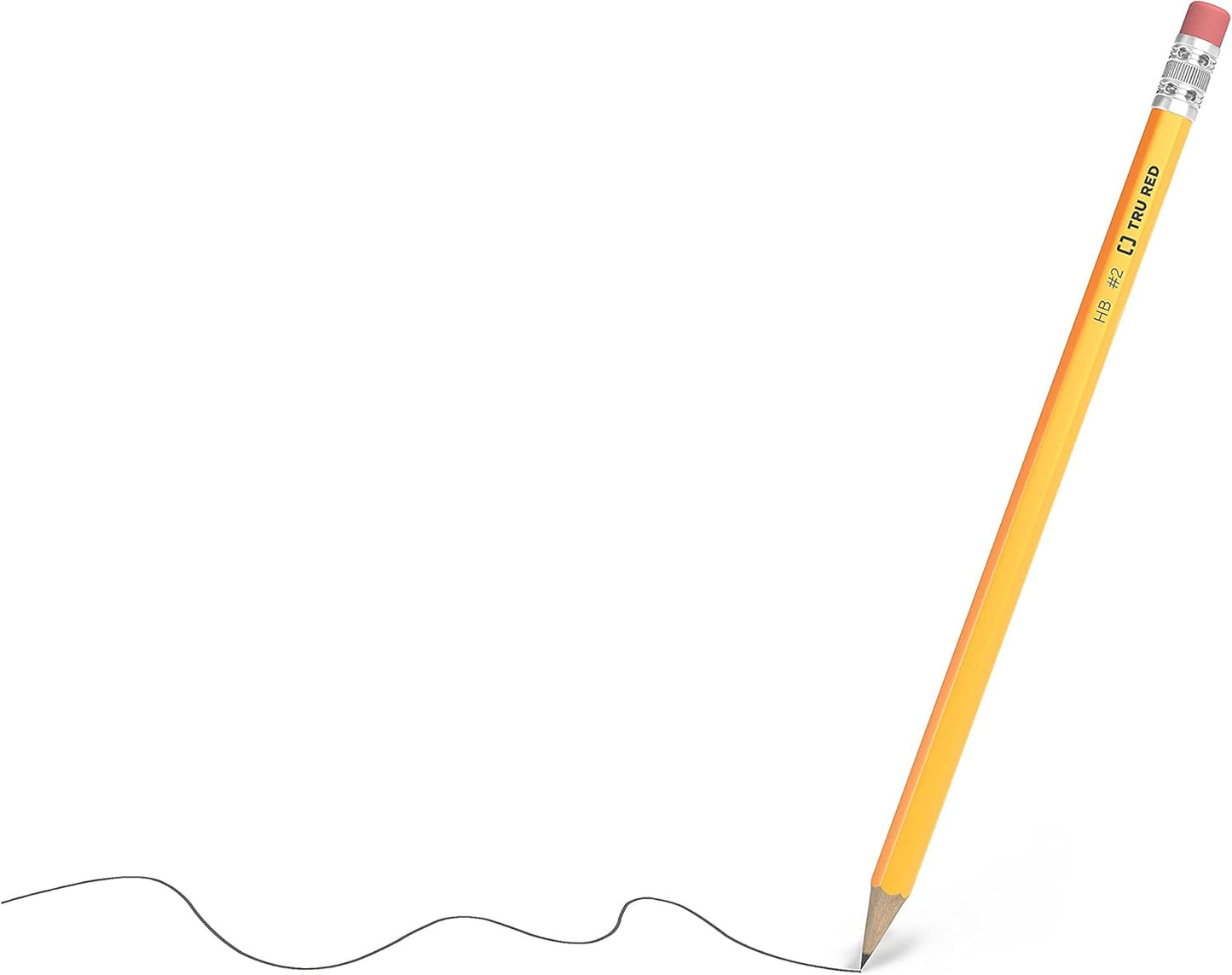 STAPLES Wooden Pencils, #2 Lead, Pre‑Sharpened, Yellow, 72 Pack – Classic Hex Pencils for School, Testing & Office Use