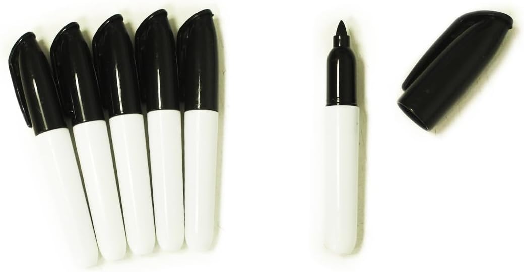 SKKSTATIONERY 36 Pcs Mini Dry Erase Markers, Whiteboard Markers, Marker Pens 3.5'', Black.