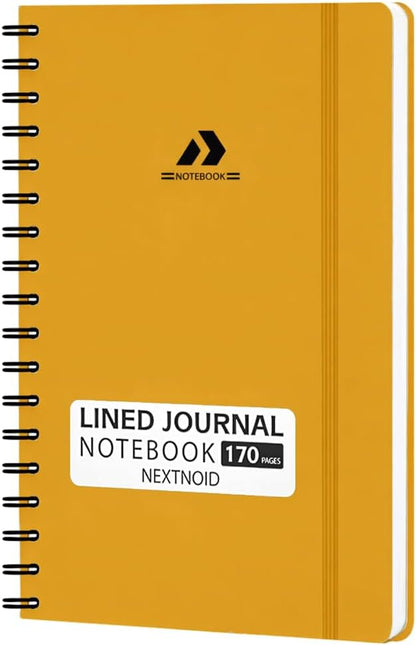 Nextnoid Lined Spiral Notebook Journal For Women & Men - A5(5.8" x 8.3") 170 Pages, Hardcover Notebooks for Work & Note Taking, College Ruled Journals for Writing - Grey