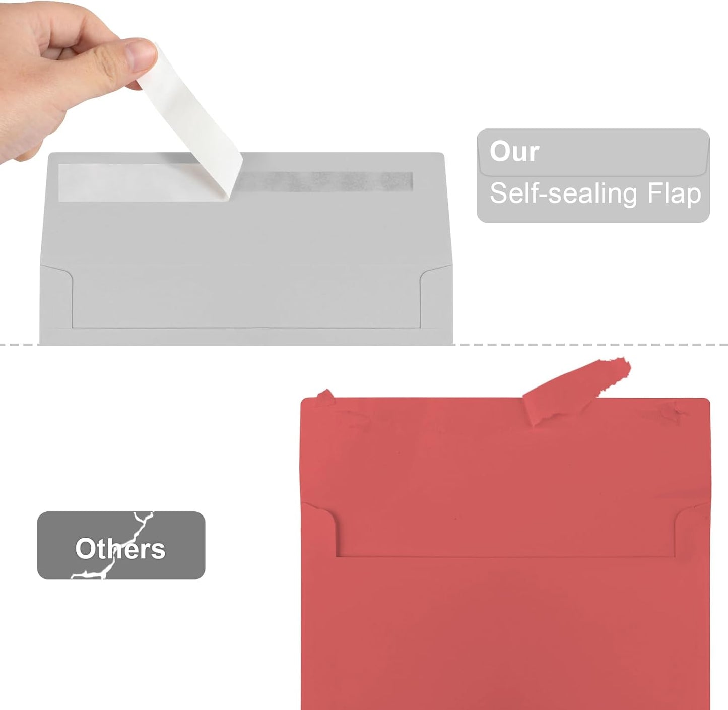 Joyberg 72 Packs #10 Envelopes, Business Envelopes, Envelopes Self Seal, Security Envelopes, Peel and Seal Closure, Size 4-1/8 X 9-1/2 Inches, White, 26LB