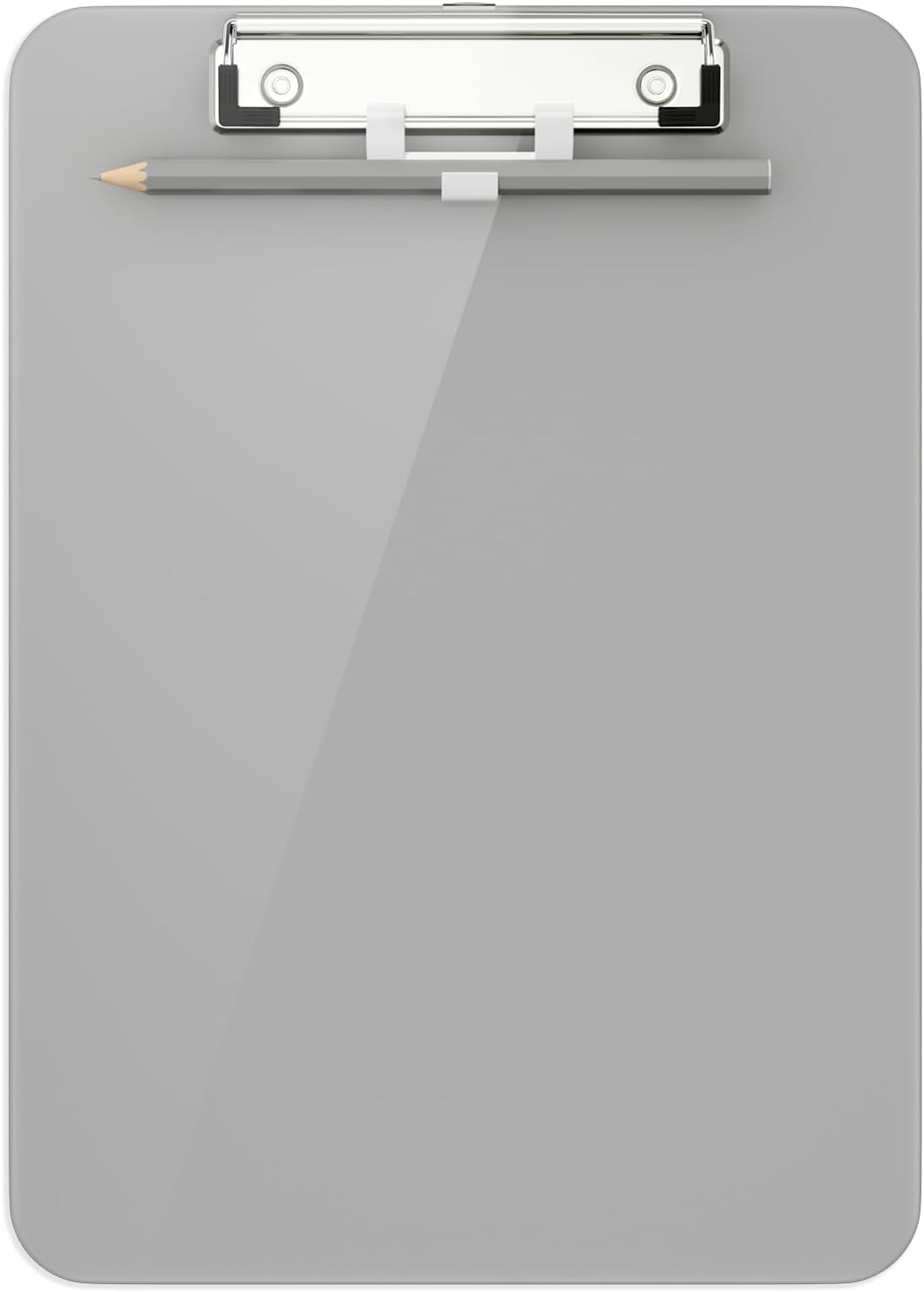 Hongri Plastic Clipboard, White 8.5x11" Clipboard, A4 Letter Size Clipboards for Nurses, Students, Office and Women, Clipboard with Pen Holder and Low Profile Clip, Size 12.5 x 9 Inch(White)
