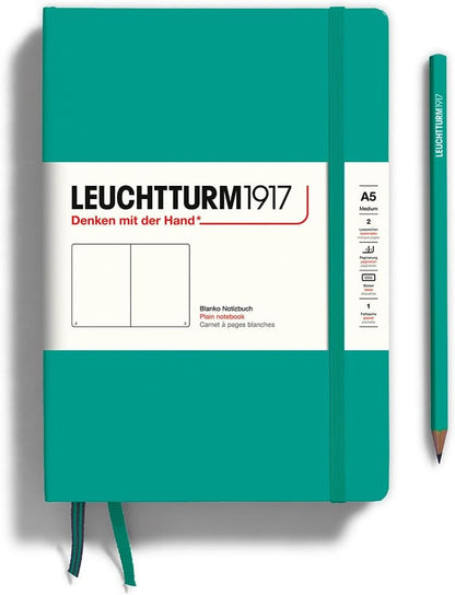 LEUCHTTURM1917 - Notebook Hardcover Medium A5-251 Numbered Pages for Writing and Journaling (Navy, Ruled)