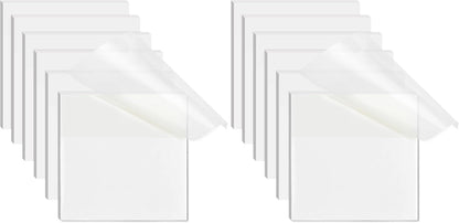 [1000 PCS] Transparent Sticky Notes, 6 Sizes Clear Sticky Notes Pads, Waterproof Self-Adhesive Translucent Sticky Notes for Annotating Books, See Through Sticky Notes for School & Office