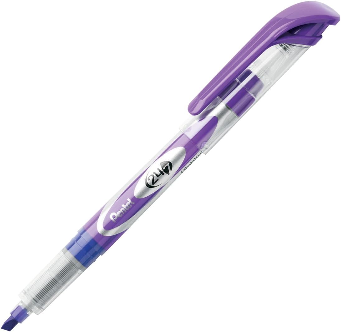 Pentel Highlighters, Chisel Point, Bleed Resistant, Light Green (PENSL12K)
