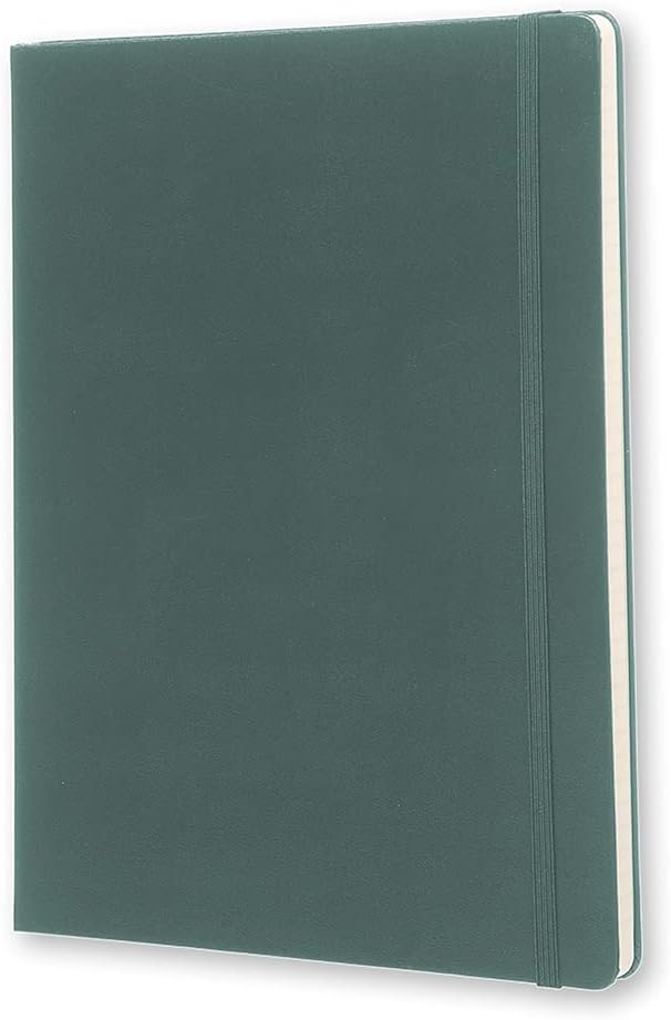Moleskine Classic Notebook, Hard Cover, Ruled/Lined, XL (7.5" x 9.5"), Forest Green, 192 Pages