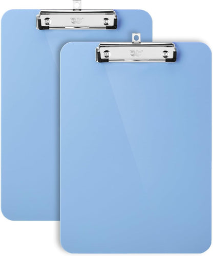 Mr. Pen- Plastic Clipboard, 12.5" x 9", 2 Pack, Clipboard Plastic, Low-Profile Metal Clip with Retractable Hanging Hole