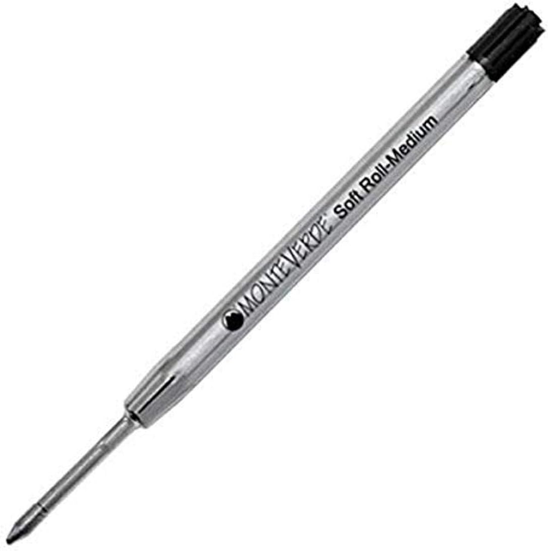 Monteverde Soft Roll Ballpoint Pen Refills to Fit Parker-Style Pens, Medium Point, Brown, 2-Pack, Smooth Writing Technology for Parker, Conklin, Schmidt, and More