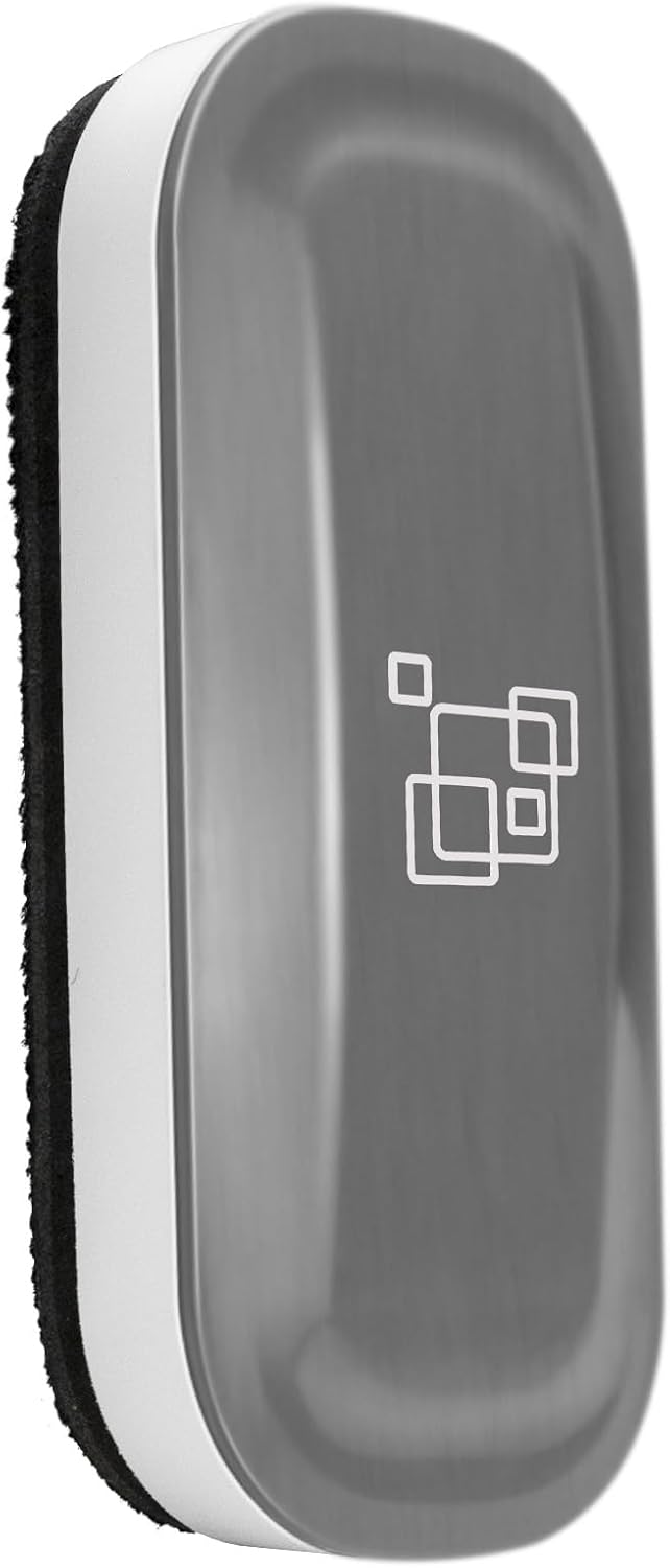 maxtek Dry Erase Eraser, Magnetic White Board Erasers - 2 Pack, Glass Whiteboard Eraser for Office and School Supplies (Gray)