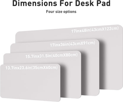 Aothia Leather Desk Pad Protector, Mouse Pad, Office Desk Mat, Non-Slip PU Leather Desk Blotter, Laptop Desk Pad, Waterproof Desk Writing Pad for Office and Home (Black,36" x 17") - Colors B