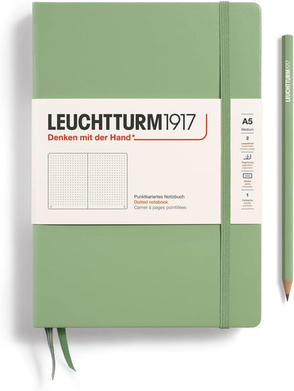 LEUCHTTURM1917 - Notebook Hardcover Medium A5-251 Numbered Pages for Writing and Journaling (Navy, Ruled)
