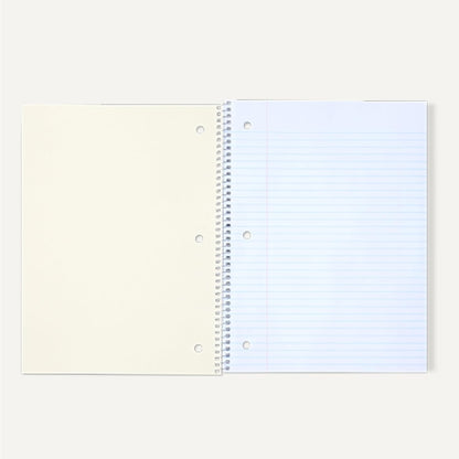 Amazon Basics College Ruled Spiral Notebook, For Work and School, 70 Sheets, 8" x 10.5", Assorted Solid Colors, 5 pack