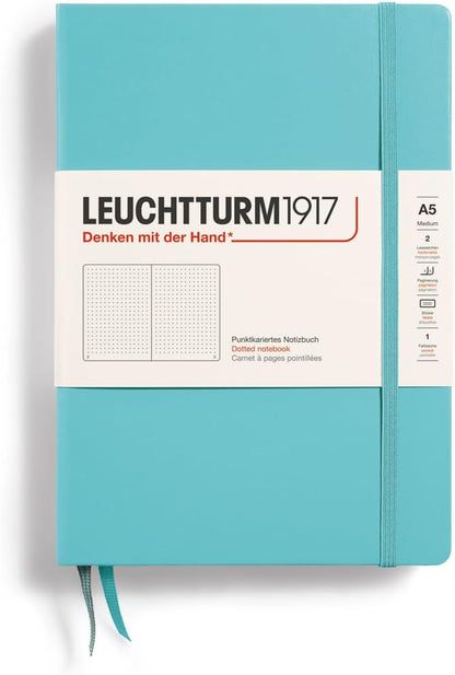 LEUCHTTURM1917 - Notebook Hardcover Medium A5-251 Numbered Pages for Writing and Journaling (Navy, Ruled)