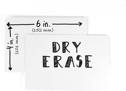 Dry Erase Index Cards – 45pcs Laminated 3x5" Cards Blank w/Box – Reusable Dry Erase Note Cards for School, Work, Housework, To Do Lists – Practical Index Card Sheets – 3 x 5-inch