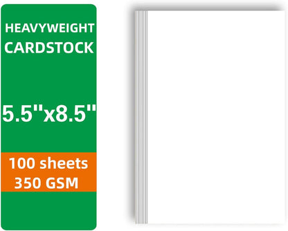 100 Sheets blank cardstock 2 x 3.5 In Heavy Weight business Card Stock 350gsm/130lb Learning Card, Note Card, Thank You Inserts, Gift Tags, Paper Crafts, Write, Draw, DIY (2X3.5 Inches)