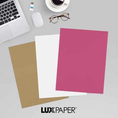 LUXPaper 8.5" x 11" Paper | Letter Size | Pastel Canary Yellow | 60lb. Text | 50 Qty