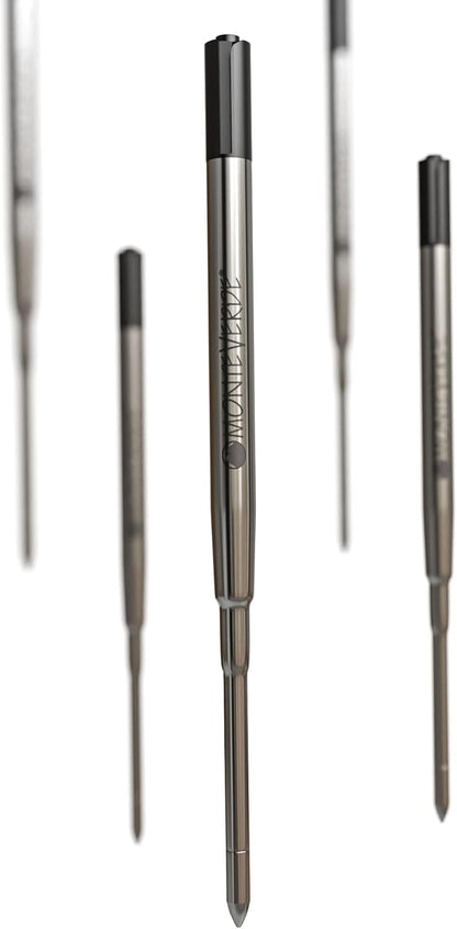 Monteverde Soft Roll Ballpoint Pen Refills to Fit Parker-Style Pens, Medium Point, Brown, 2-Pack, Smooth Writing Technology for Parker, Conklin, Schmidt, and More