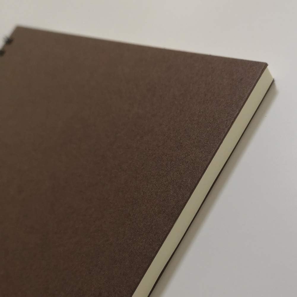 YUREE Spiral Notebook/Spiral Journal Lined, B5 Hard Kraft Cover Wire Bound Notebook Ruled, 70 Sheets (140 Pages), 10.5" x 7.3", Brown
