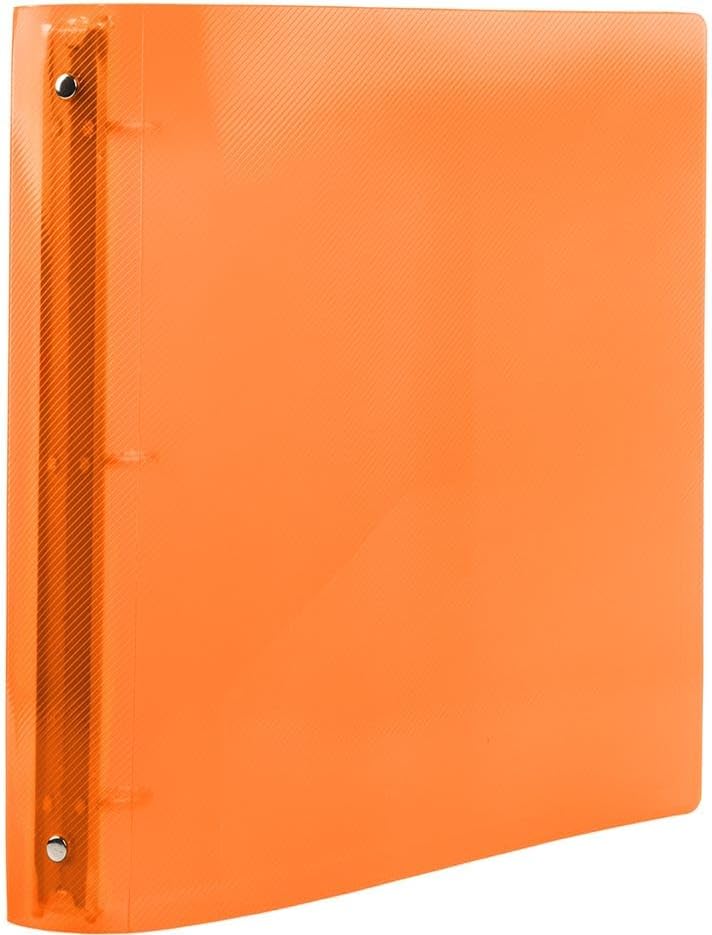 JAM PAPER Plastic 0.75 inch Binder - Clear 3 Ring Binder - Sold Individually