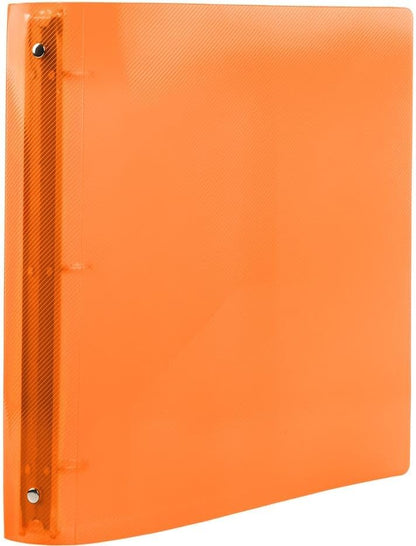 JAM PAPER Plastic 0.75 inch Binder - Clear 3 Ring Binder - Sold Individually