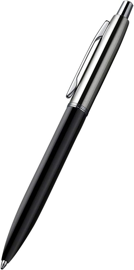 ChaoQ 3 Pcs Retractable Metal Ballpoint Pens, for Gift, Business, Office, 1.0mm Medium Point Black Ink, 6 Extras Replaceable Metal Refills - Stainess Steel
