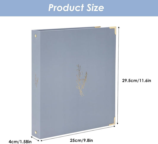 EOOUT 6 Pack 3 Ring Binders 1 inch, Three Round Ring 1'' Binders with 2 Pockets Interior, 6 Gold-Stamped Floral Color, Fits 8.5'' x 11'' Letter Size Paper for School Office Supplies