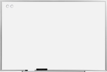Amazon Basics Large Magnetic Dry Erase Whiteboard, 48" x 72", Aluminum Frame, Silver/White, with Pen Tray for School, Classroom, Office & Home