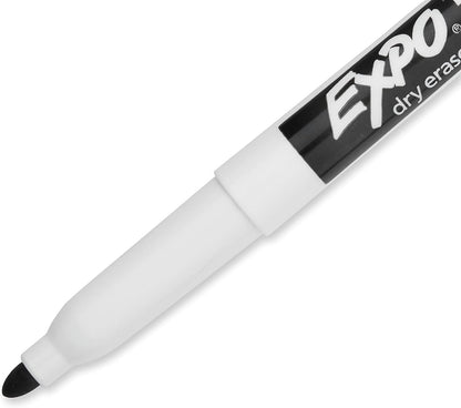 EXPO Dry Erase Markers, Low Odor Ink, Black, Fine Tip, 40 Count - Whiteboard, Calendar, Organization, Essential Supplies for Office, School, Classroom, Teachers