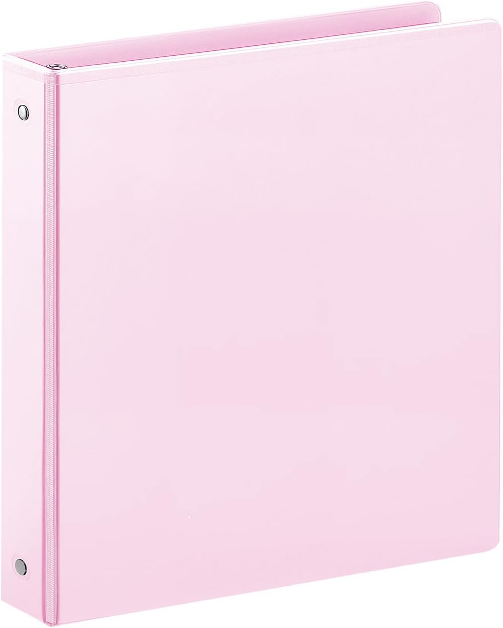 SUIN 1 Inch 3 Ring Binder, Clear 1'' View Presentation Binders with 2 Pockets, Fits 8.5 x 11 Letter Size, Durable Polypropylene, Non-Stick & PVC-Free for School, Office & Home (Orange)