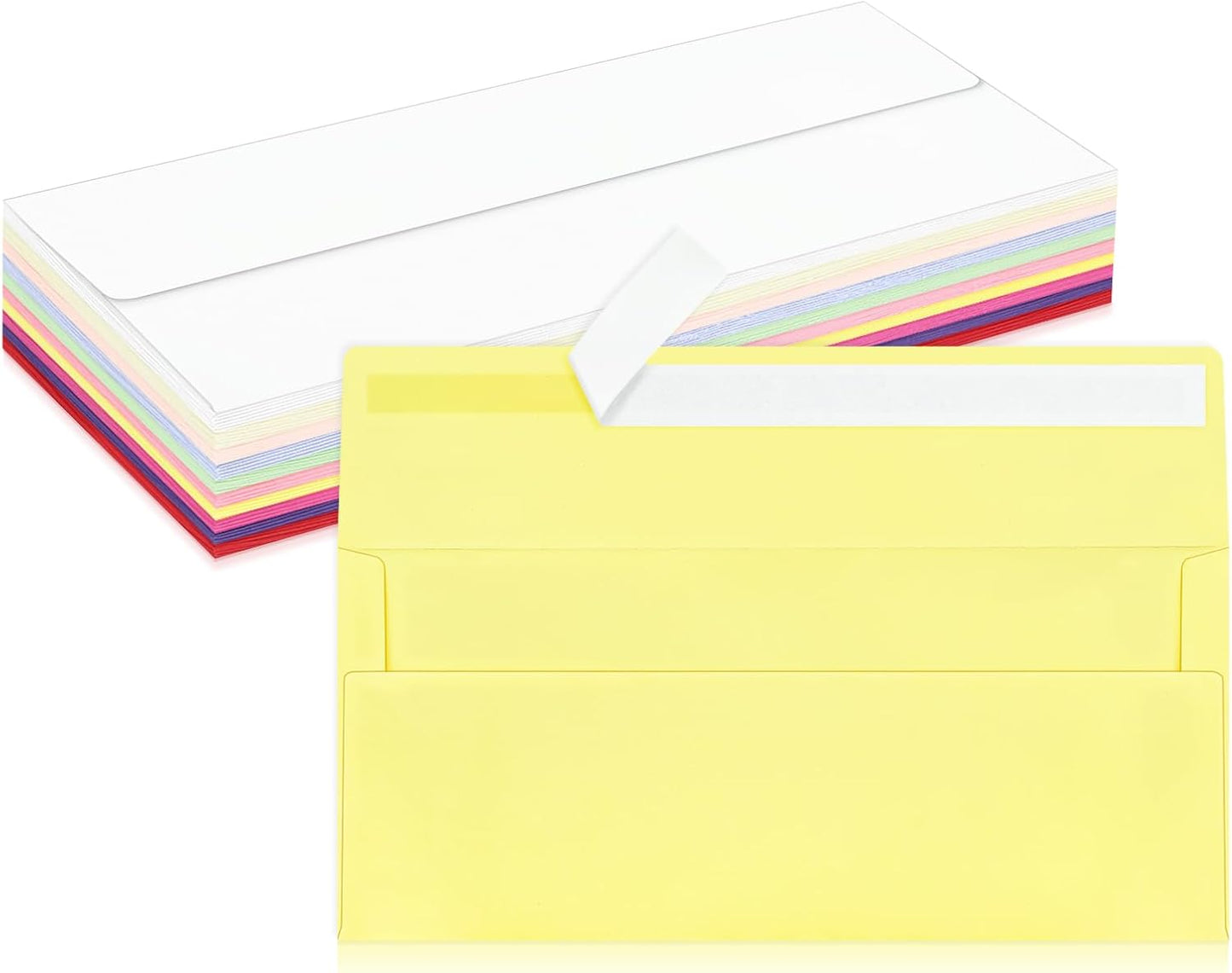 50 Pack #10 Business Envelopes, Sage Green Standard Envelopes Self Seal, Letter Size Mailing Envelopes for Checks Letters Invoices Statements Birthday Graduation Wedding, 4 1/8 x 9 1/2 Inch