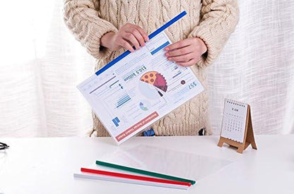 Plastic File Folder 10mm Sliding Bar Report Covers, 18C, 40 Sheet Capacity, Transparent Resume Presentation File Folders Organizer Binder for A4 Size Paper, 20 Pcs