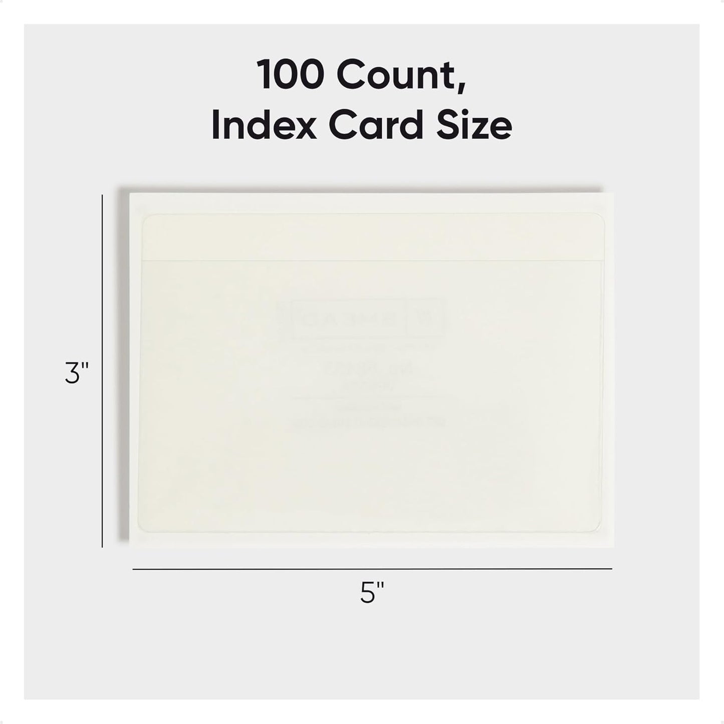 Smead Self-Adhesive Poly Pocket, Document, Clear Pockets, Storage Labels, 100 per Box, 103 Mm W x 76 Mm H, 68123