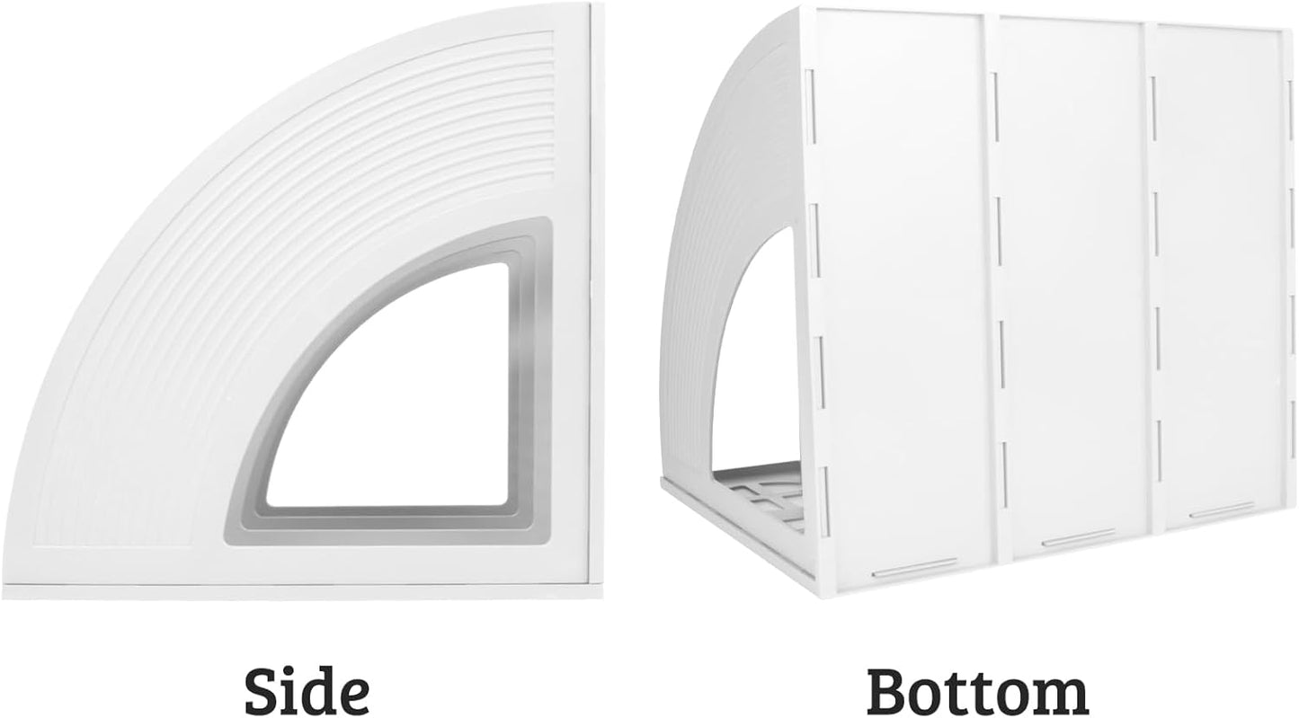 SAYEEC 2Pcs Magazine Holder Plastic File Sorter Binder Holder for Desk Folder Organizer Stand Book Shelf Dividers Vertical Filling Storage Rack Desktop Bookshelf Display Box for Office School (Black)