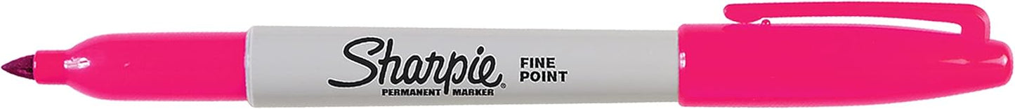 Sharpie Permanent Markers, Fine Point, Black, 12 Count